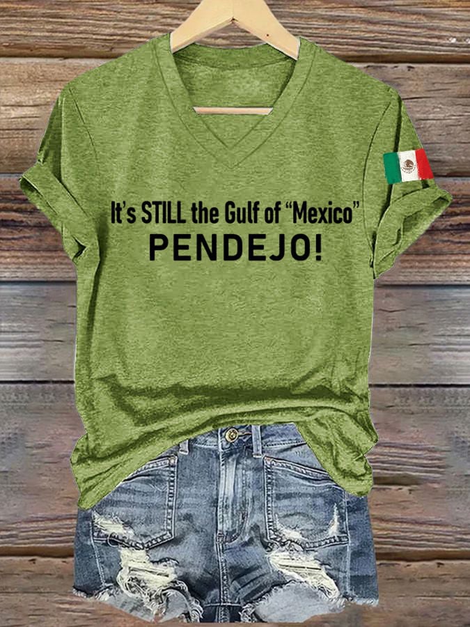 Women's Gulf of Mexico Print V-Neck T-Shirt