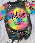 Women's Autism Seeing The World Differently Tie Dye T-Shirt