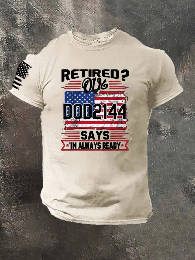 Retired Oil DOD2144 Says I'm  Always Read   Pattern 100% Cotton T-Shirt