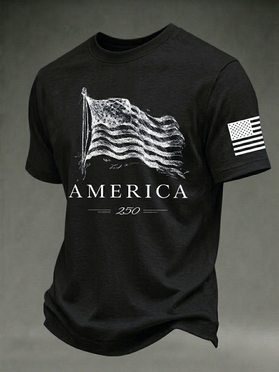 Men's USA 250th Anniversary Short-Sleeve Crew Neck T-Shirt