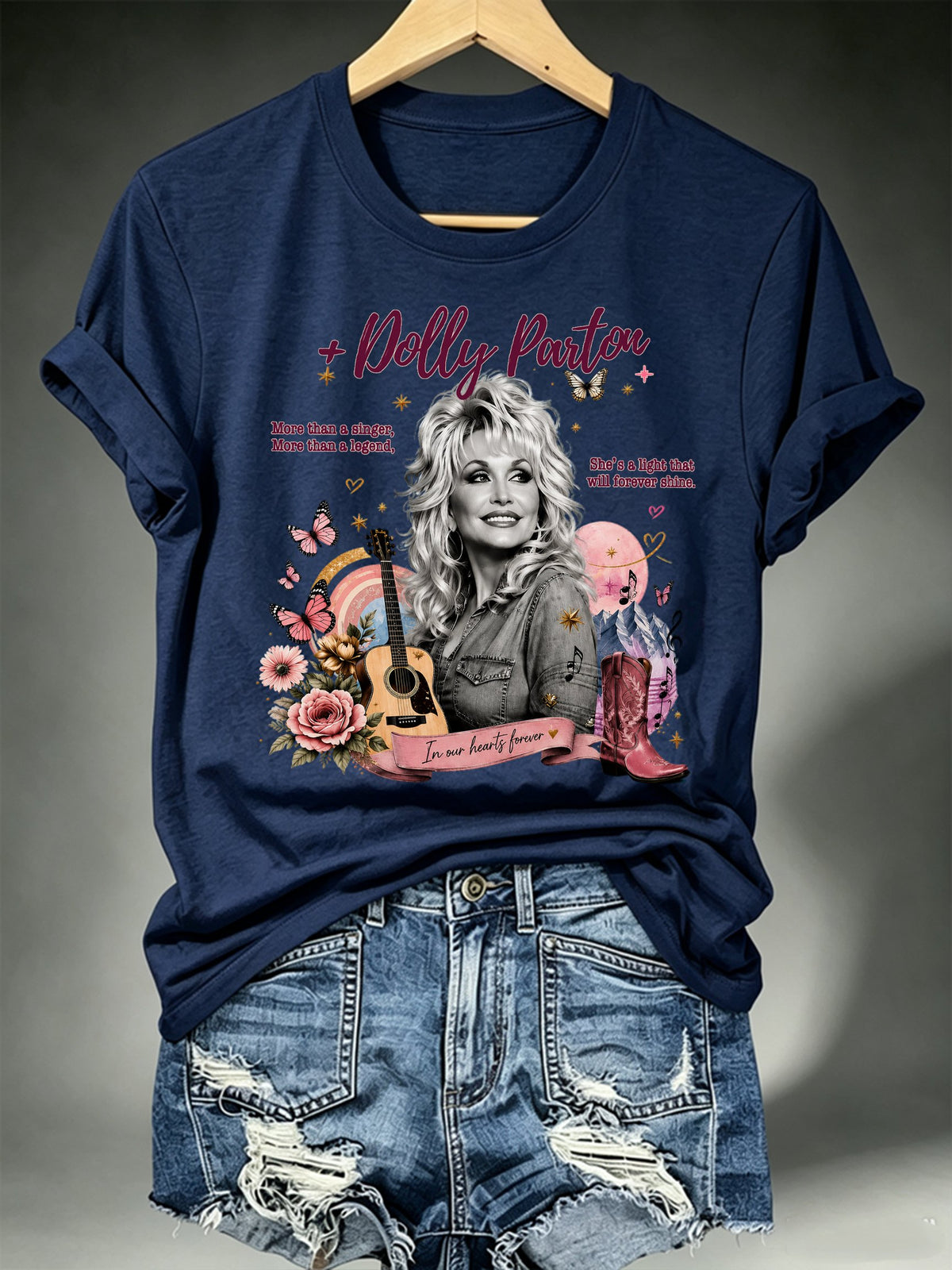 Women's Vintage Country Music Tribute Parton Tour T-Shirt