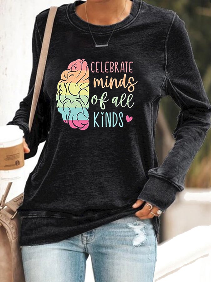 Women's Celebrate Minds Of All Kinds Sweatshirt