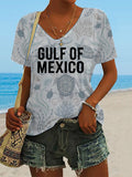 Women's Gulf of Mexico Sea Turtle Print T-shirt