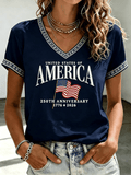 Women's USA 250th Anniversary Printed T-shirt
