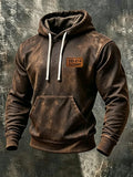 Men's Casual Printed Hooded Sweatshirt