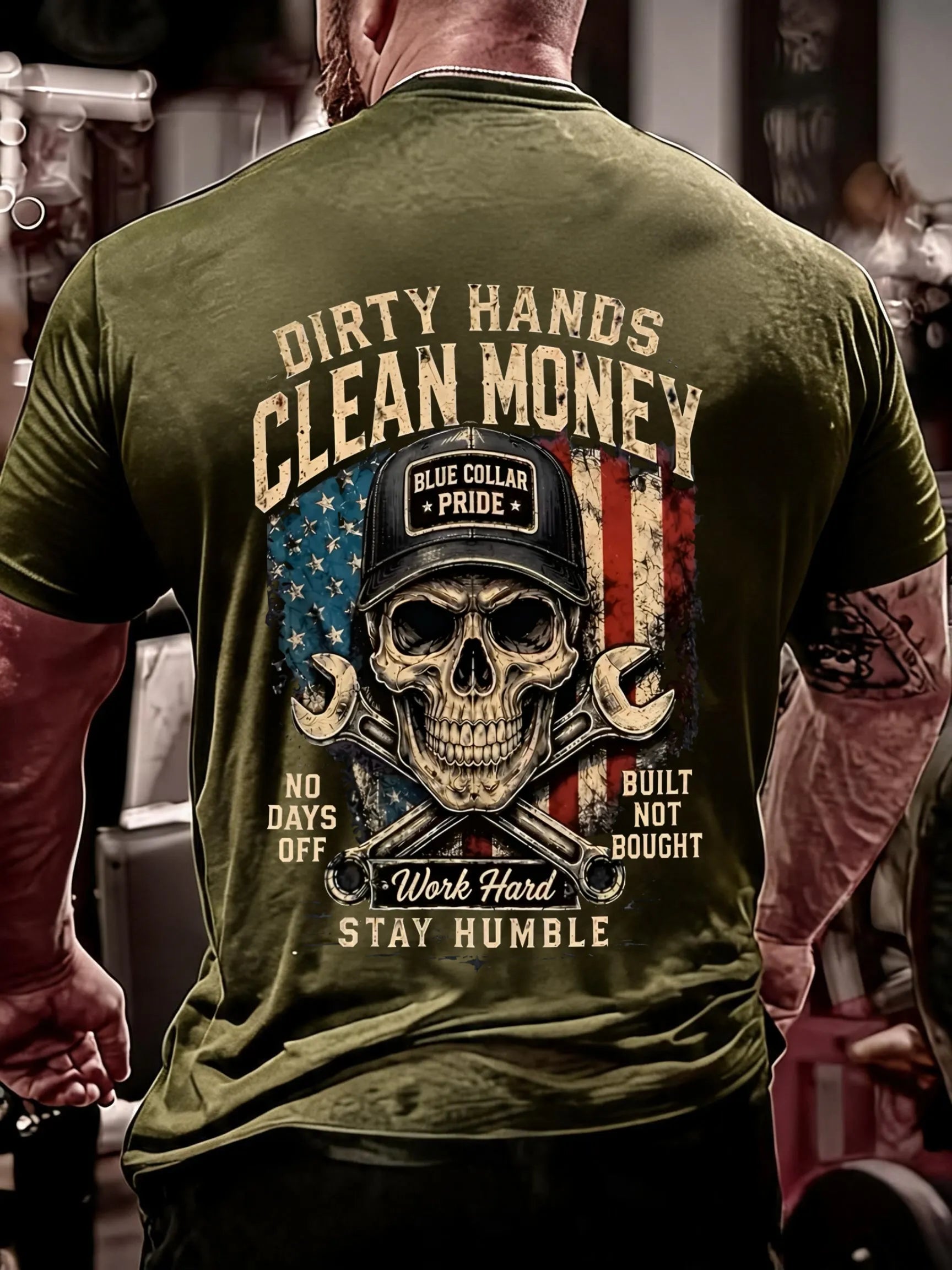 Men'S DIRTY HANDS CLEAN MONEY Cotton T-Shirt