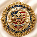 America 250th Anniversary Commemorative Eagle Shield Brooch Pin