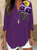 Women's Alzheimer's Awareness Flower Top