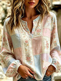 Women's Casual Pink Floral Top