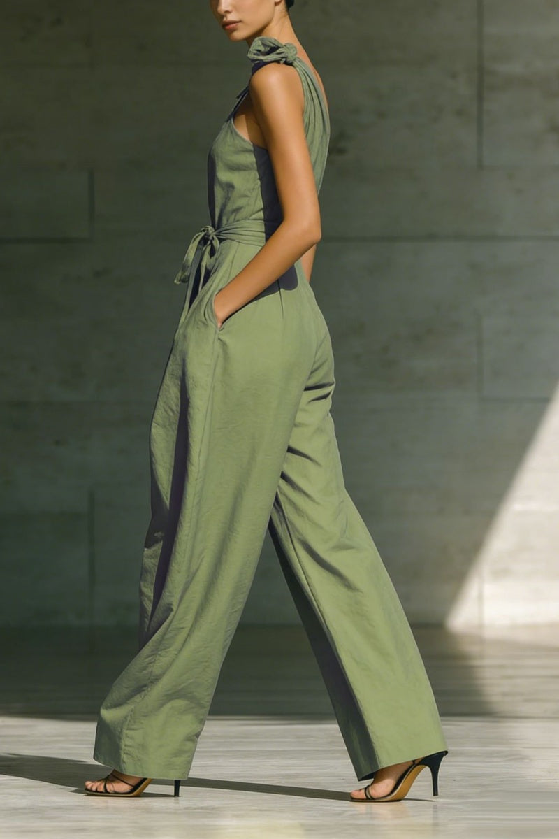 📦📦LAST DAY SAVE 49% ⏰Elegant Off-the-shoulder Loose Linen Jumpsuit
