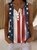 Women's Independence Day Print Waffle-Knit Top
