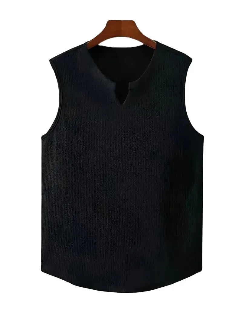 Men's Basic, Comfortable, Breathable, and Cooling Cotton-Linen Tank Top