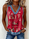 Women's Western style Printed Vest