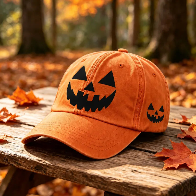Halloween Evil Pumpkin Face Baseball Cap
