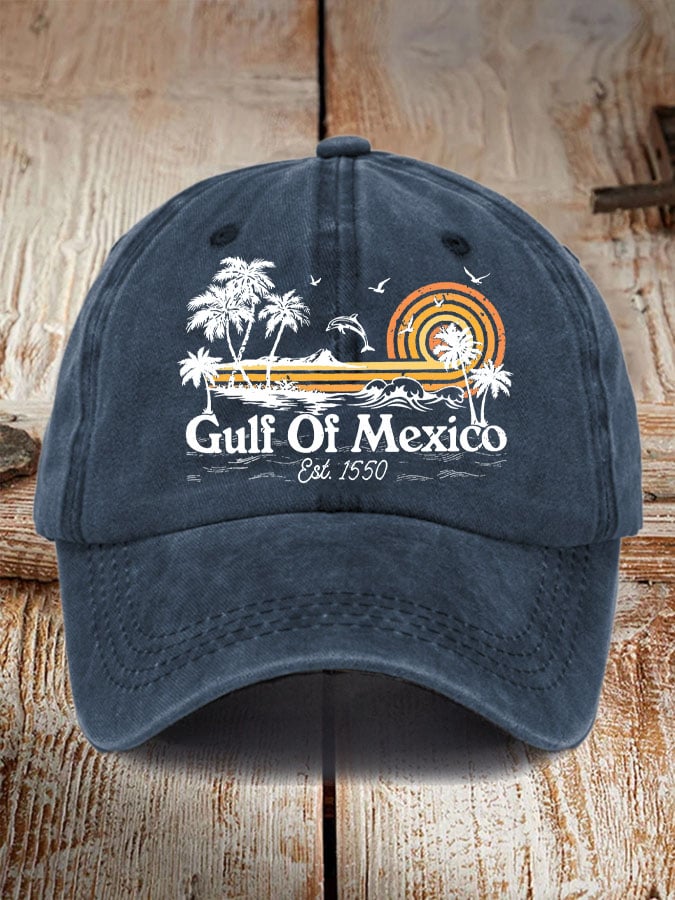 Gulf Of Mexico Print Baseball Cap