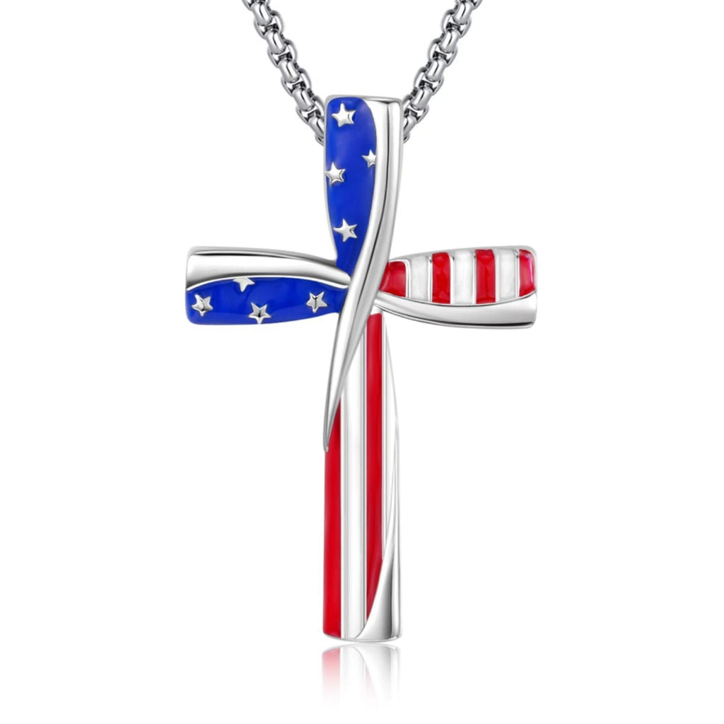 Men's American Flag Pendant Necklace