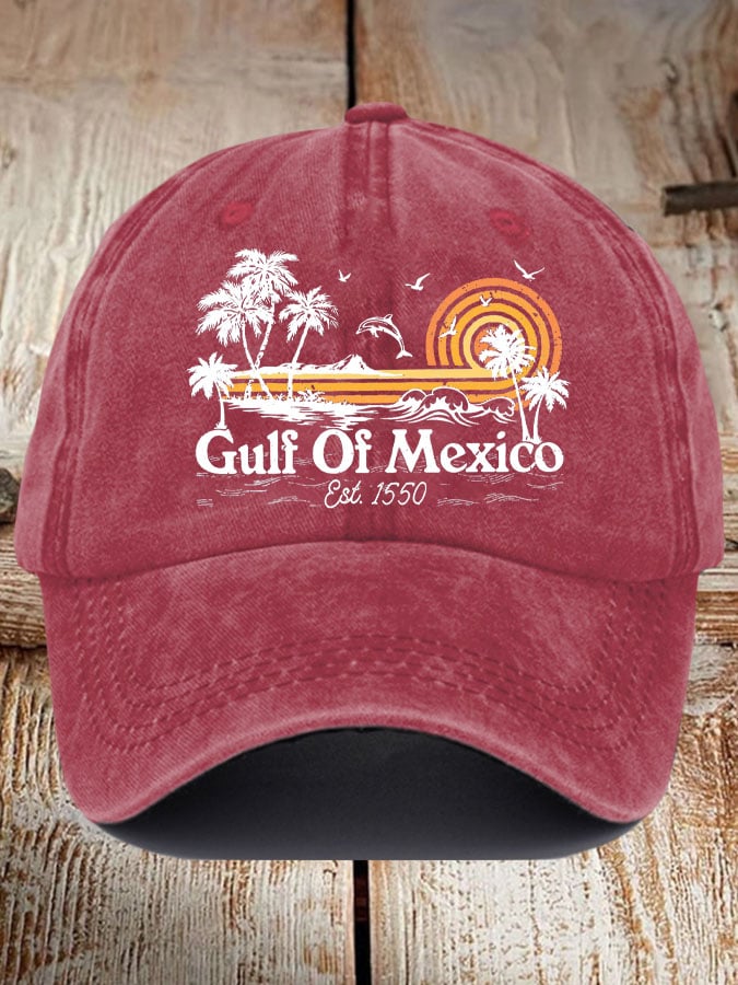 Gulf Of Mexico Print Baseball Cap