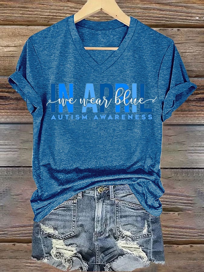 Women's Autism V-neck T-shirt