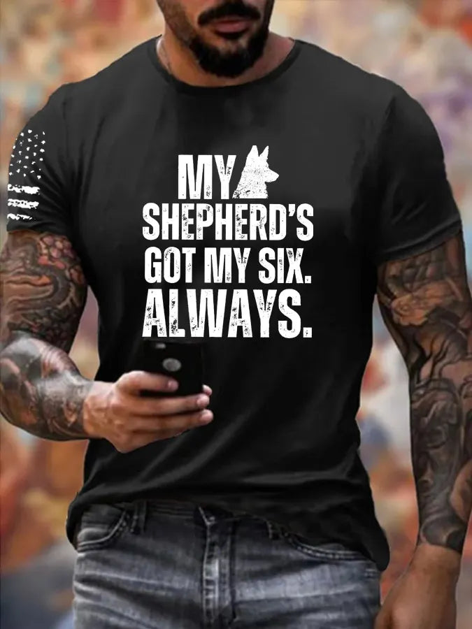 My Shepherd’S Got My Six Always Pattern 100% Cotton T-Shirt