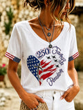 Women's Casual Simple 250 Celebration Love T-Shirt