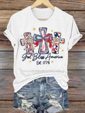 Women's  God Bless America Print T-Shirt