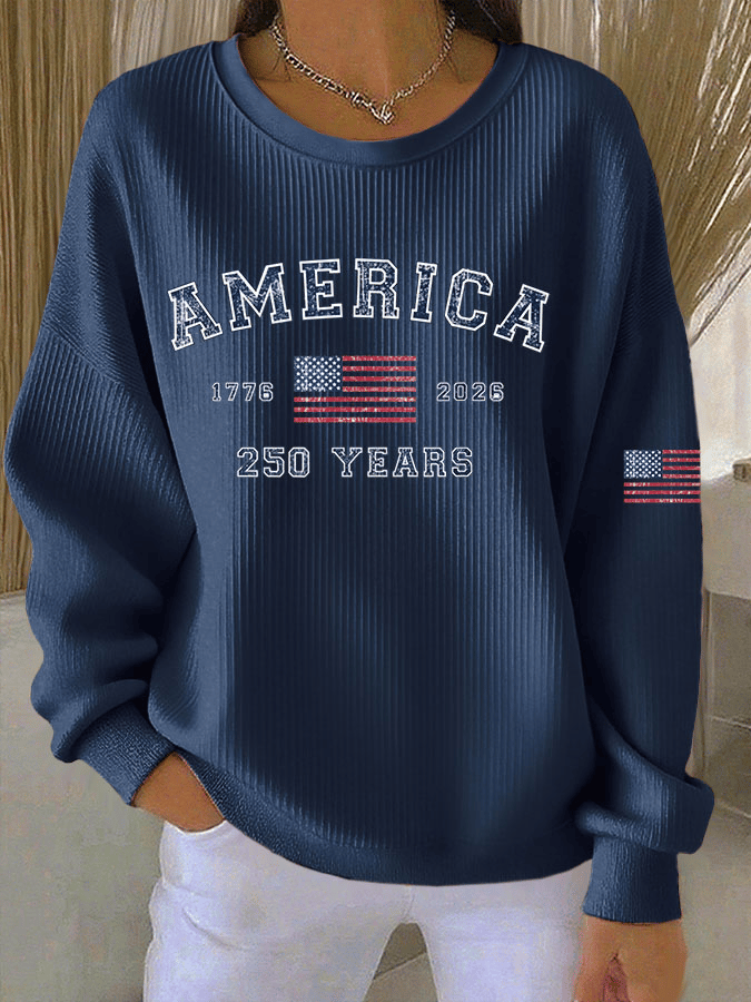Women's Casual Print Long Sleeve Knit Top