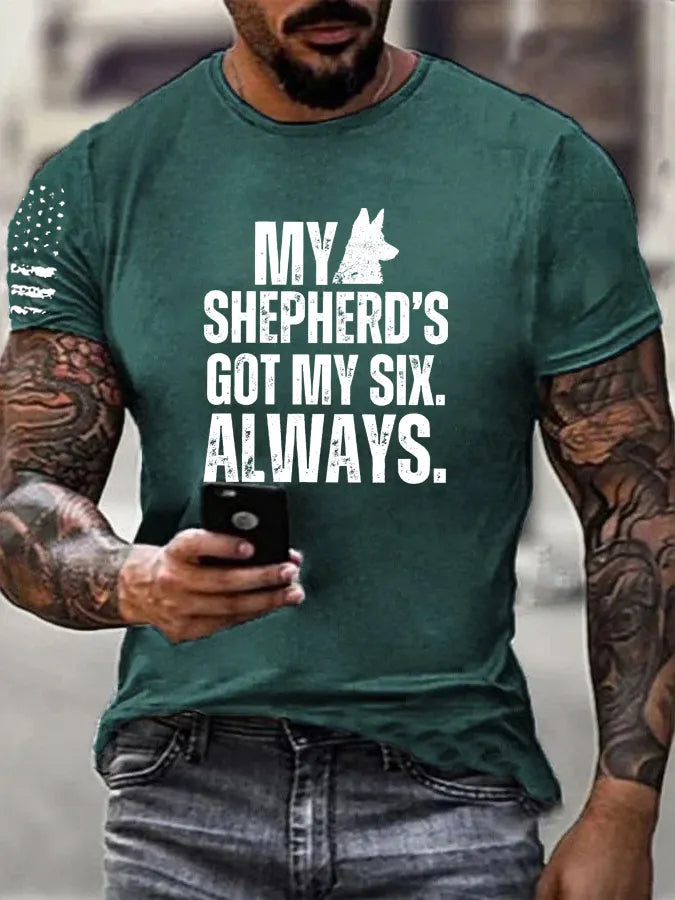 My Shepherd’S Got My Six Always Pattern 100% Cotton T-Shirt