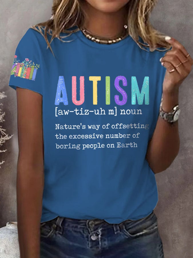 Women's Autism Print T-Shirt