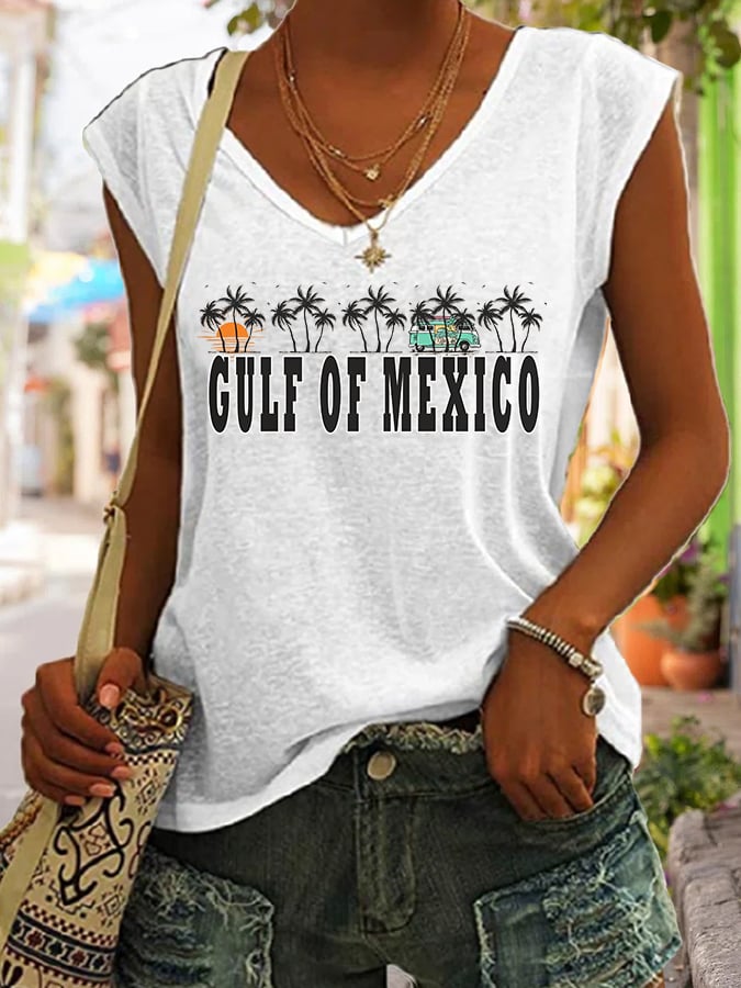 Women's Gulf Of Mexico Print Tank Top