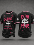 Men's Christian Faith Over Fear  Cross Short Sleeve T-shirt