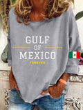 Women's Gulf Of Mexico Print Casual Sweatshirt
