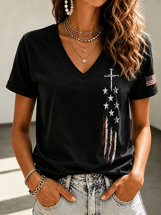 Women's Casual Print Short-Sleeve T-Shirt