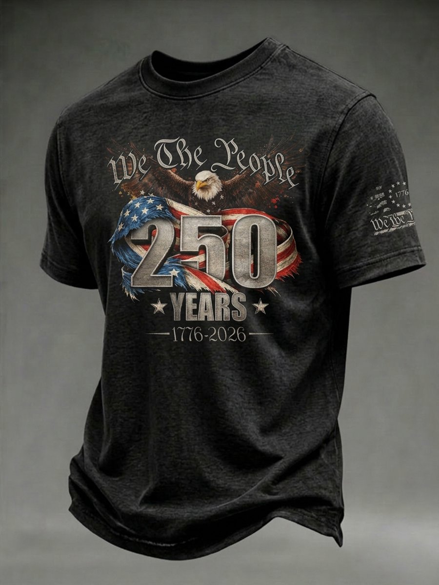 Men's USA 250th Anniversary Short-Sleeve Crew Neck T-Shirt
