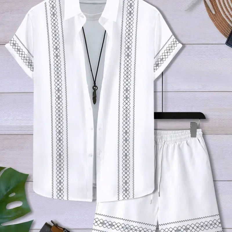 Men‘s Summer Holiday Hawaiian Shirt Set