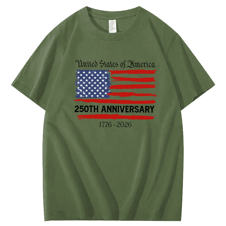 United States Of America 250th Anniversary 1776-2026 100% Cotton T-Shirt