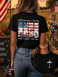 Faith And Freedom Women'S Short-Sleeve T-Shirt With American 250th Anniversary Print
