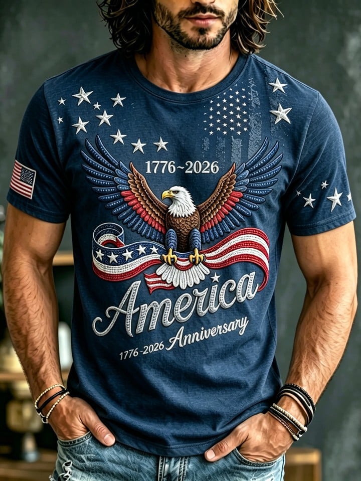 Men's USA 250th Anniversary Printed T-shirt