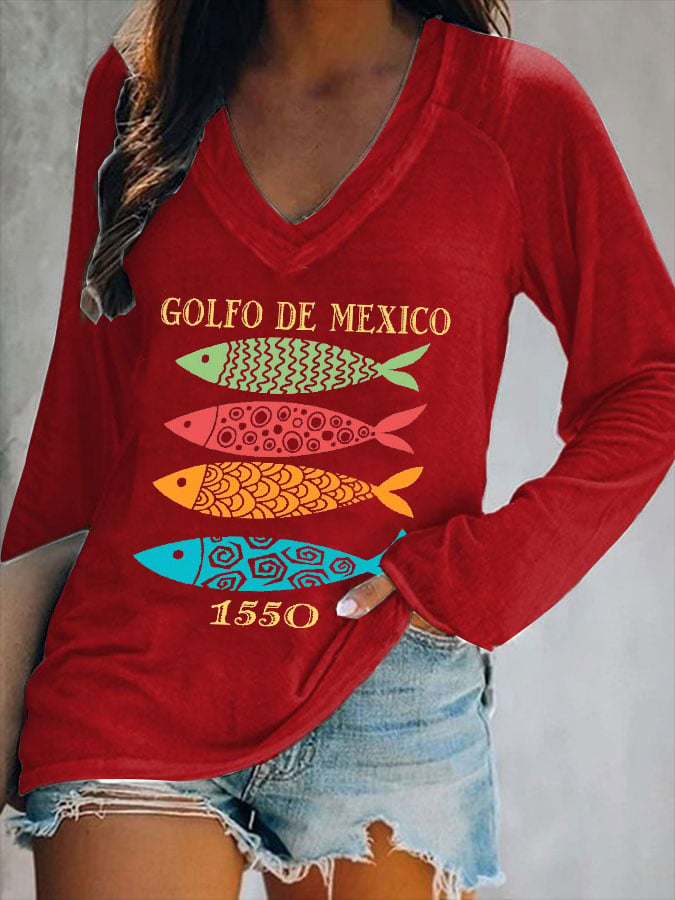 Women's Gulf Of Mexico Print T-Shirt