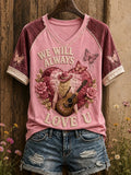 Women's Rip Country Music Lover Queen of Country Print T-Shirt