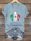 Women's Gulf of Mexico Print V-Neck T-Shirt