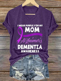 Dementia Awareness Vneck Alzheimers T Shirt