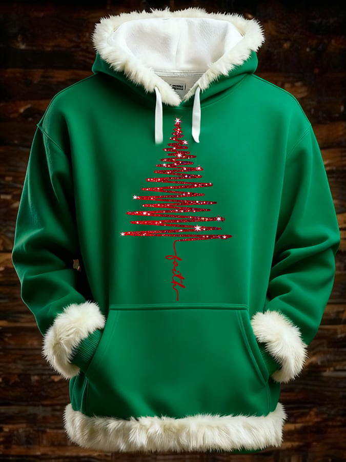 Men's Christmas Tree Pattern Hoodie