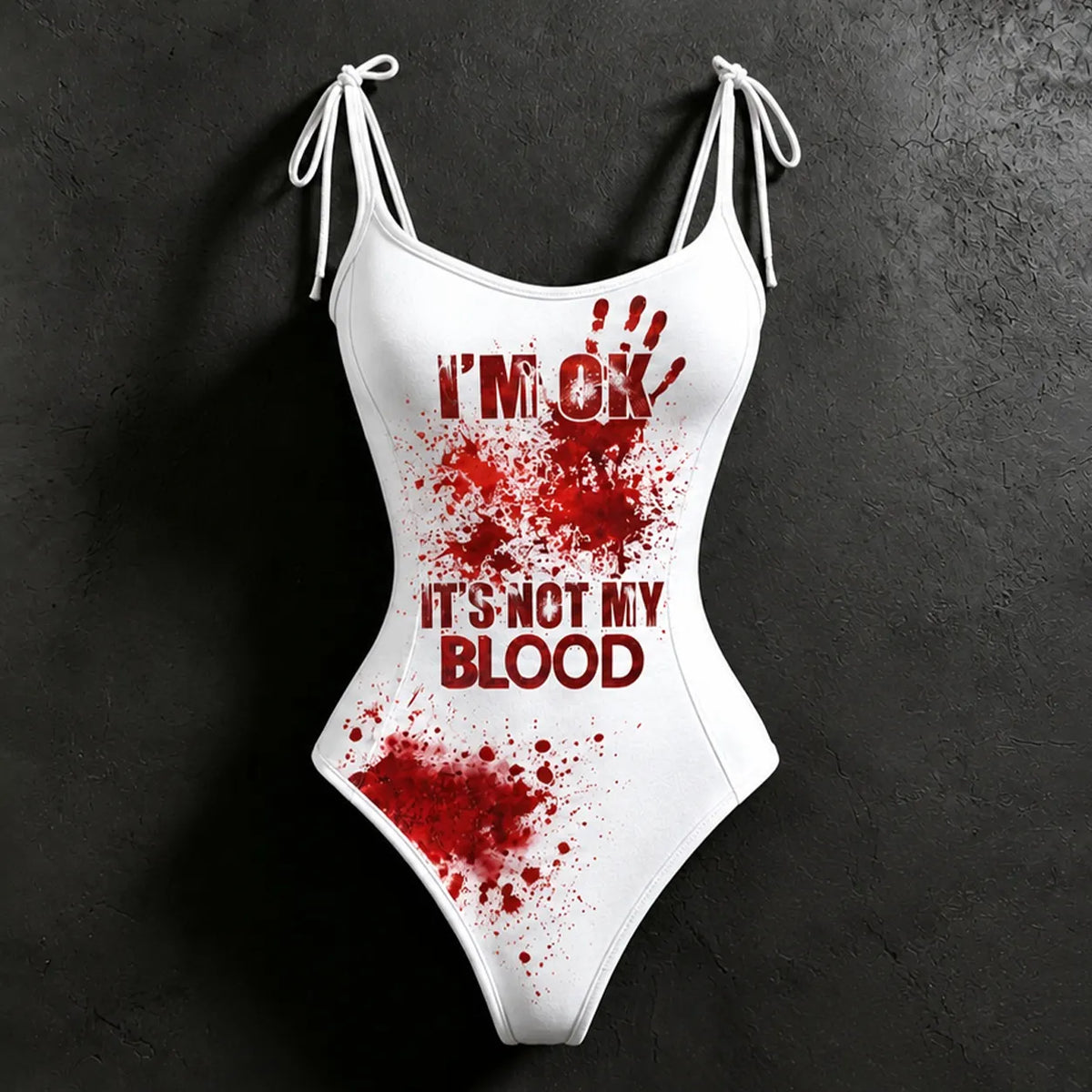 Women's Halloween It's Not My Blood Print Hoodie Two Piece Set
