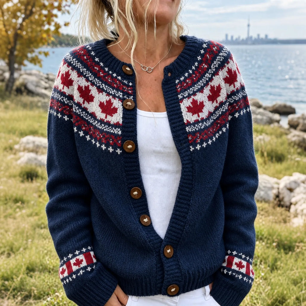 Women's Vintage Canadian Icelandic-style Cardigan