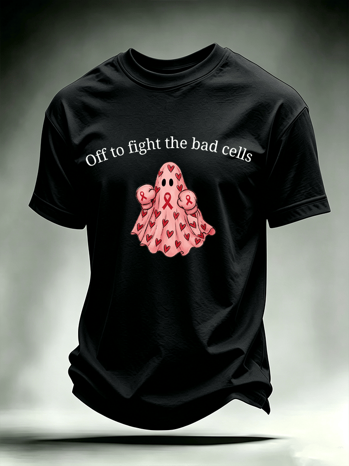 Men's Off to fight the bad cells Print T-Shirt