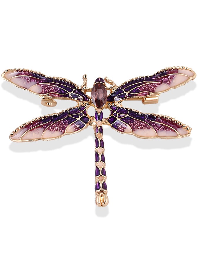 Alzheimer's Awareness Purple Dragonfly Brooch