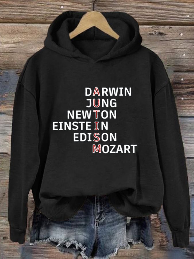Women's Autism Awareness Printed Hoodie