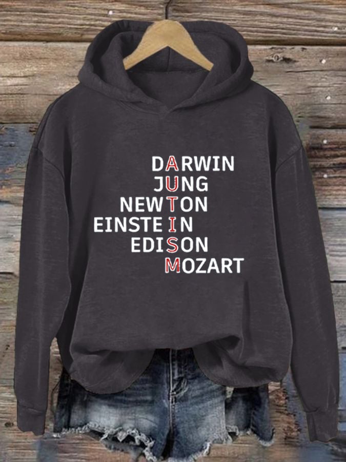Women's Autism Awareness Printed Hoodie