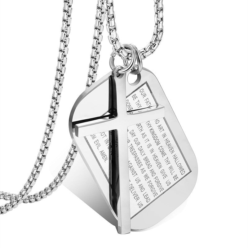 Men's Cross Military Brand Necklace