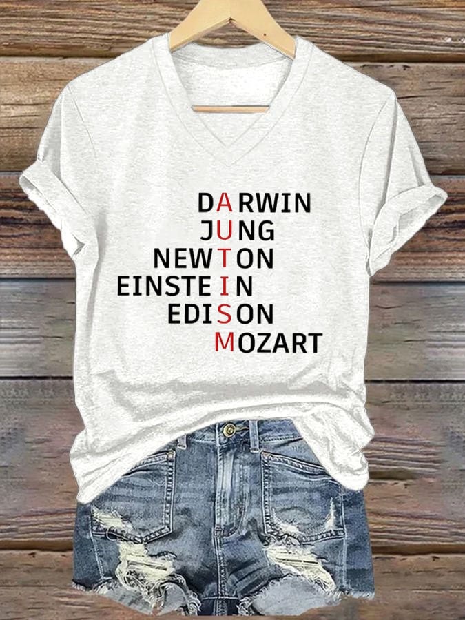 Women's Autism Awareness Print T-Shirt